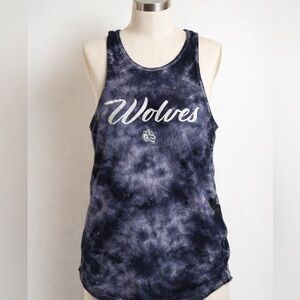Darc Sport Wolves Tie-Dye Tank Top - Black and Gray